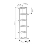 Libreria Saso Melaminico Bianco 37x141x24 cm