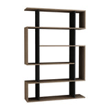 Boekenkasten - Boekenkast Mito Sonoma Eik Antraciet Melamine 110x161x25,5 cm - Dimehouse