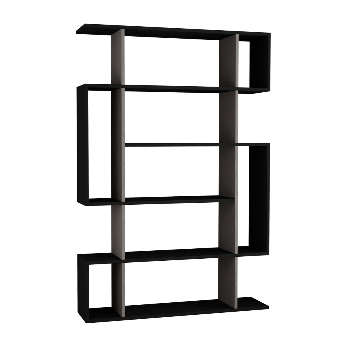 Libreria Mito Melaminico Marrone Antracite 110x161x25,5 cm