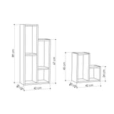 Scaffale componibile melaminico antracite Sule 42x89x20 cm