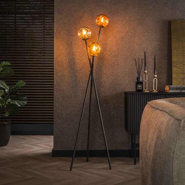Vloerlampen - Vloerlamp Kaja 3 - lichts gekleurd glas - Dimehouse