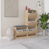 Scarpiera Dude Rovere Melaminico 105x118,5x26 cm