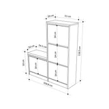 Scarpiera Dude Rovere Melaminico 105x118,5x26 cm