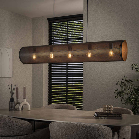 Hanglampen - Hanglamp Knox 5 - lichts mesh zwart - Dimehouse
