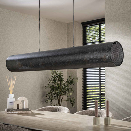 Hanglampen - Hanglamp Knox 7 - lichts XL mesh zwart - Dimehouse
