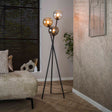 Vloerlampen - Vloerlamp Nova 3 - lichts Zwart met Globes - Dimehouse