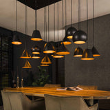 Hanglampen - Hanglamp Kane 18 - lichts metaal zwart - Dimehouse