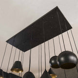 Hanglampen - Hanglamp Kane 18 - lichts metaal zwart - Dimehouse