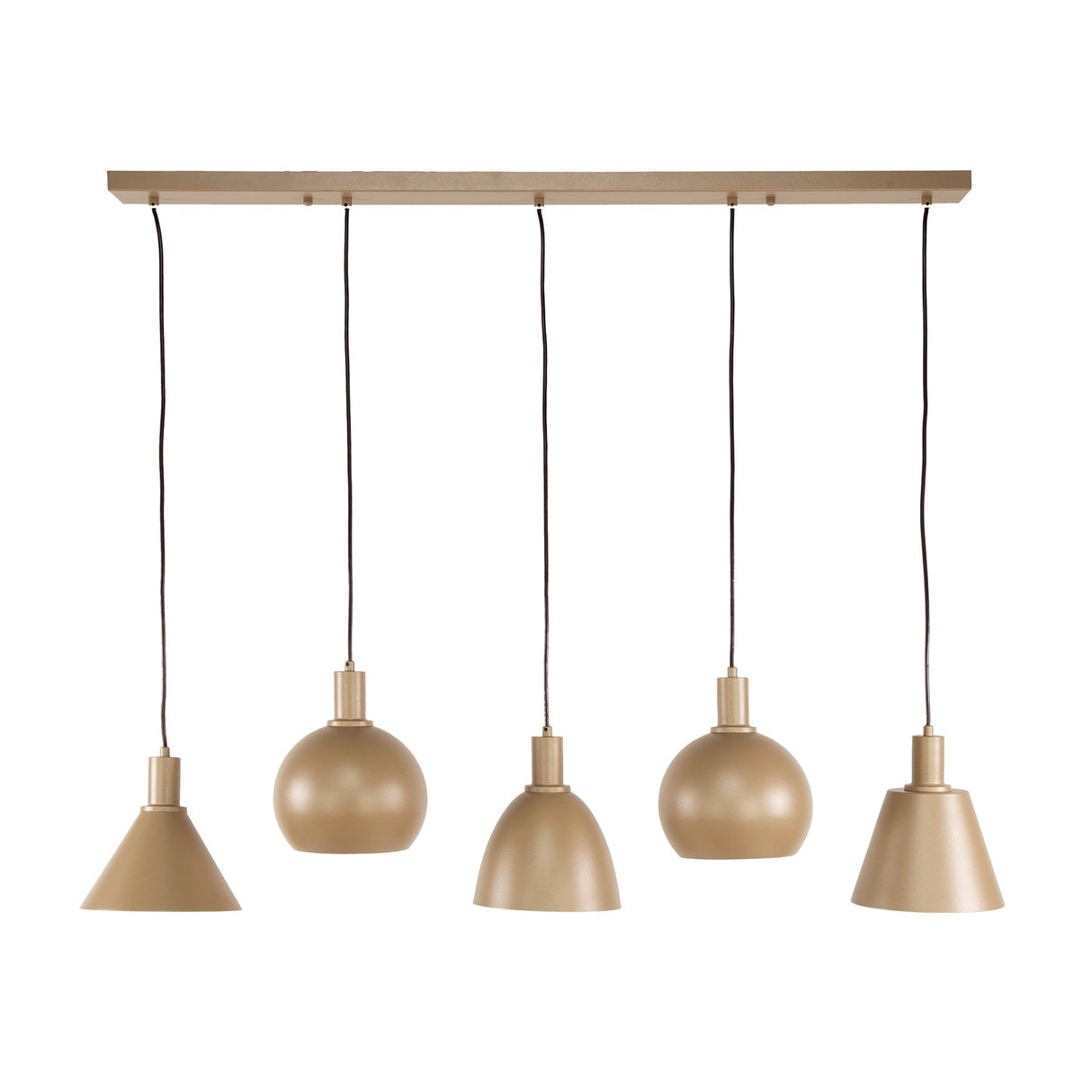 Hanglampen - Hanglamp Sienna 5 - lichts Beige 120 cm - Dimehouse