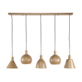 Hanglampen - Hanglamp Sienna 5 - lichts Beige 120 cm - Dimehouse