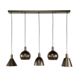 Hanglampen - Hanglamp Sienna 5 - lichts Bruin 120 cm - Dimehouse