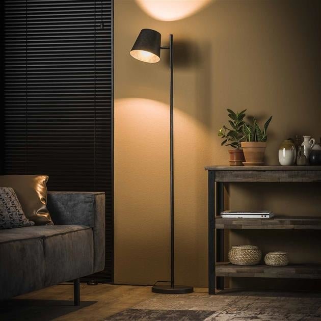 Lampada da terra Sienna DH Interior Carbone LxPxA 61x32x25 Metallo Foto atmosferica vista frontale diagonale