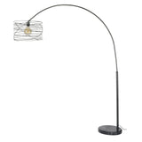 Lampada ad arco Twist DH Interior Antracite LxLxH 44x44x11 Metallo Bianco foto diagonale vista frontale