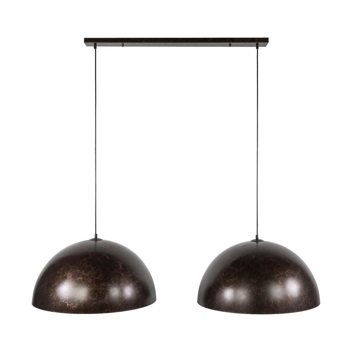 Hanglampen - Industriële hanglamp Dacia 2 - lichts Bruin Rond 2xØ60 cm - Dimehouse