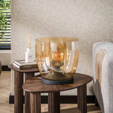 Vloerlampen - Vloerlamp Dain UP XL Amberkleurig glas - Dimehouse