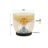 Vloerlampen - Vloerlamp Dain UP XL Amberkleurig glas - Dimehouse
