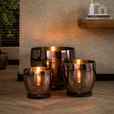 Vloerlampen - Vloerlamp Dain UP XL Koperkleurig glas - Dimehouse