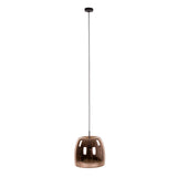 Lampada a sospensione Dain a 1 luce in vetro color rame
