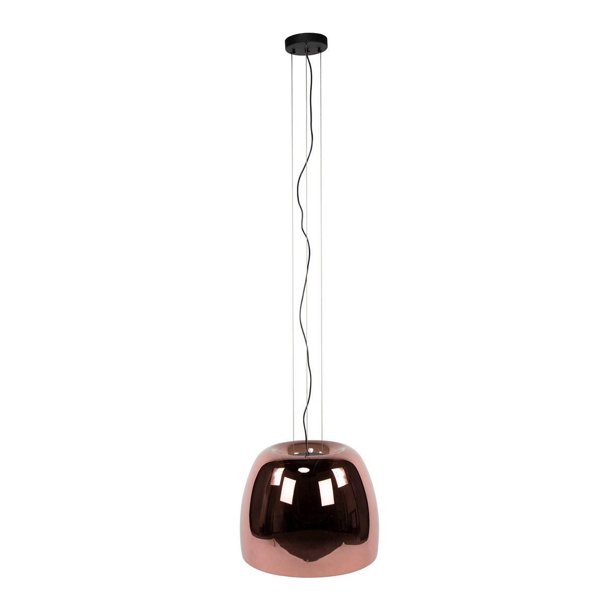 Lampada a sospensione Dain a 1 luce XL in vetro color rame