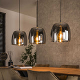 Hanglampen - Hanglamp Dain 3 - lichts chroomkleurig glas - Dimehouse