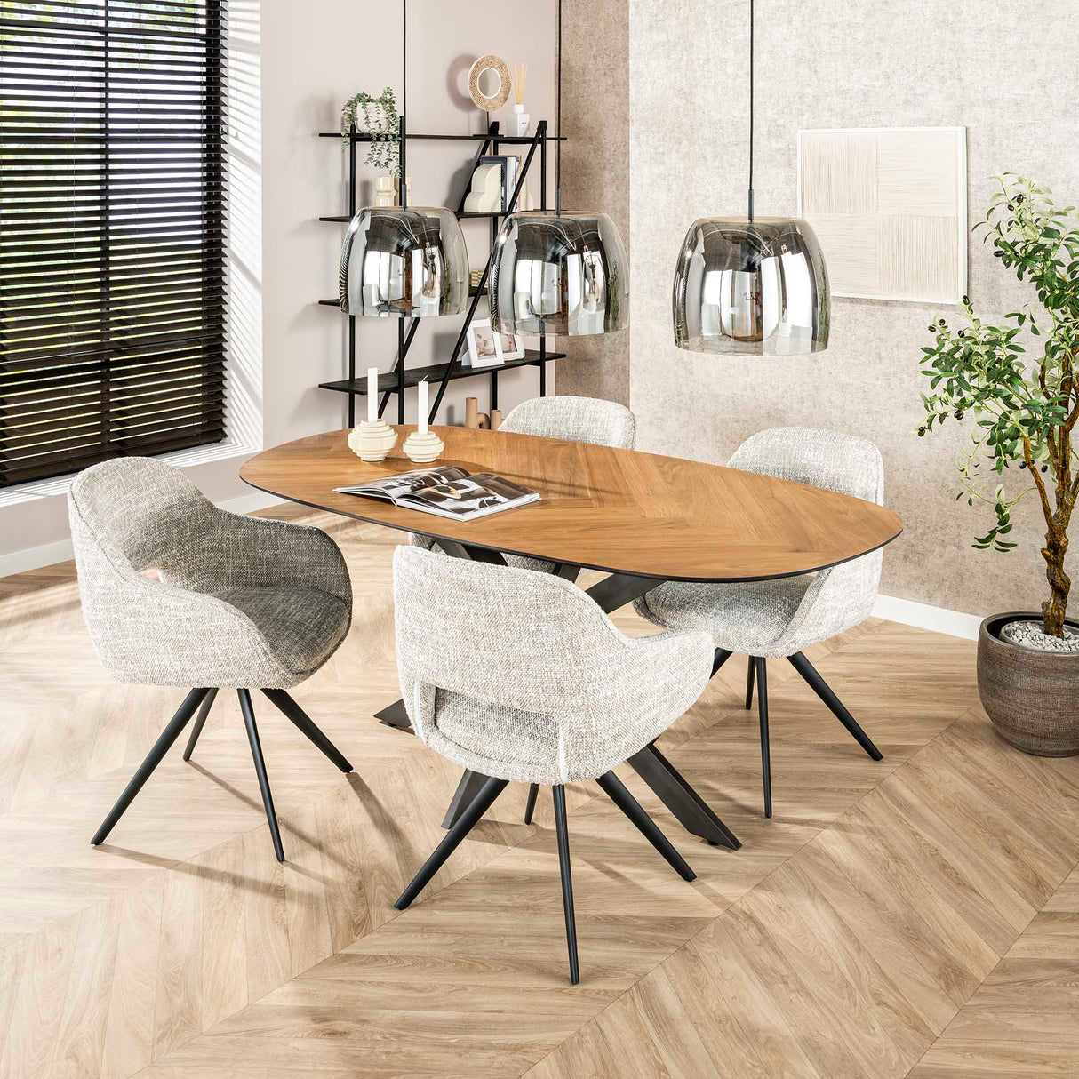Hanglampen - Hanglamp Dain 3 - lichts chroomkleurig glas - Dimehouse