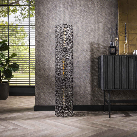Lampada da terra Florine cilindro metallico Ø25 cm L