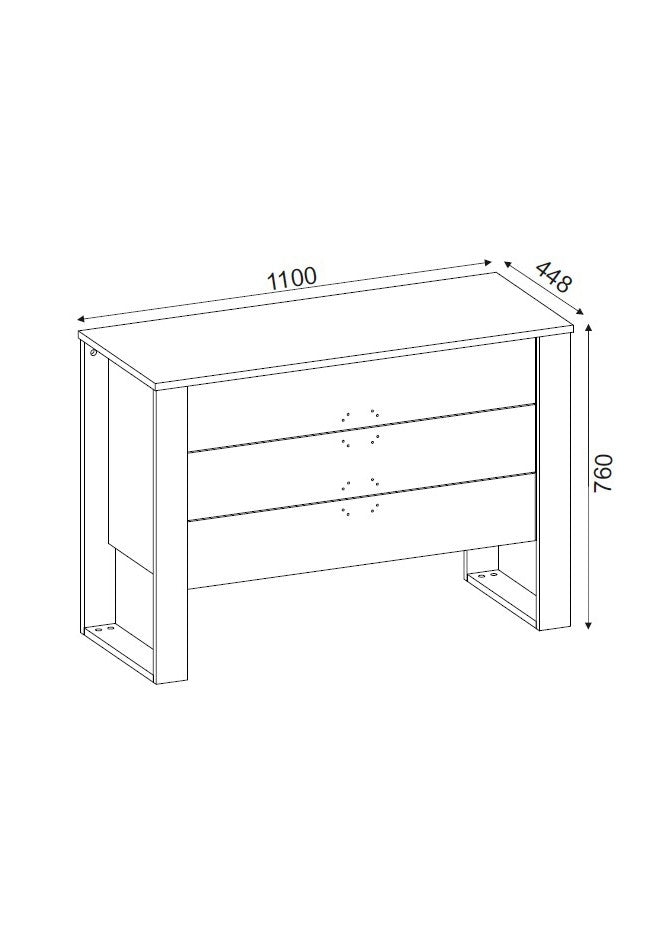 Ladekasten - Ladekast Bumerang Walnoot Antraciet Melamine 110x76x44,8 cm - Dimehouse