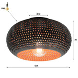 Lampada da soffitto Industrial Linda Metallo Ø35