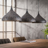 Lampada a sospensione Aya 3 Funnel DH Interior Marrone LxLxH 114x40x31 Marrone nero Foto ambientale vista frontale diagonale