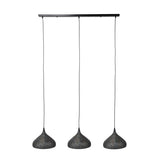 Lampada a sospensione Aya 3 Funnel DH Interior Marrone LxLxH 114x40x31 Marrone nero Bianco foto vista frontale