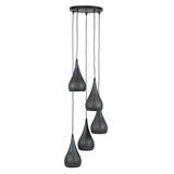 Lampada a sospensione Aya 5 DH Interno Marrone LxLxH 40x40x37 Marrone nero Bianco foto vista frontale