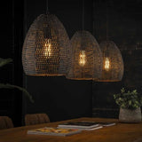 Lampada a sospensione Armoor DH Interior Marrone LxLxH 112x41x33 Marrone nero Foto atmosferica vista frontale diagonale