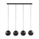 Hanglampen - Hanglamp Zeno 4 - lichts Ø25 metaal zwart - Dimehouse