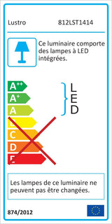 Lampada da parete in metallo marrone Notturno