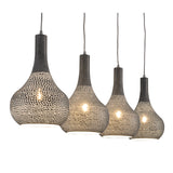 Lampada a sospensione Aya 4 Grey DH Interno Grigio LxLxH 123x45x28 Grigio Bianco foto diagonale vista frontale