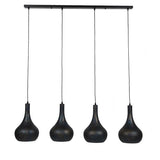 Lampada a sospensione Aya 4 Nero-Marrone DH Interno Marrone LxPxH 123x45x28 Marrone nero Bianca foto vista frontale