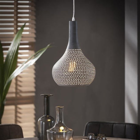 Lampada a sospensione Aya 1 Grigio DH Interno Grigio LxLxH 46x28x27 Grigio Foto ambientale vista diagonale frontale
