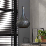 Lampada a sospensione Aya 1 Nero-Marrone DH Interno Marrone LxLxH 46x28x27 Marrone nero Foto ambientale vista frontale diagonale