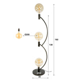 Vloerlampen - Niro Vloerlamp 3 - lichts Sienna bruin - Dimehouse