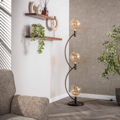 Lampada da terra Niro a 3 luci Marrone Terra di Siena