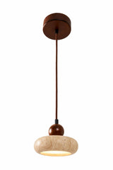 Round - Walnut Beige Walnut Travertine Cap