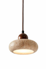 Round - Walnut Beige Walnut Travertine Cap