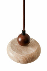 Round - Walnut Beige Walnut Travertine Cap