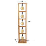 Lampada da terra Ethan DH Interior Acacia LxPxH 136x30x30 Legno di acacia Bianco Indicazione dimensione foto
