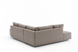 Divano letto tessuto tortora - XL 280x206 cm - con ruote - Sinistra - Manama