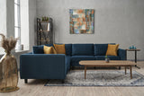 Banken - Hoekbank Kale Velvet marine blauw - vijf persoons - Dimehouse