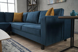 Banken - Hoekbank Kale Velvet marine blauw - vijf persoons - Dimehouse