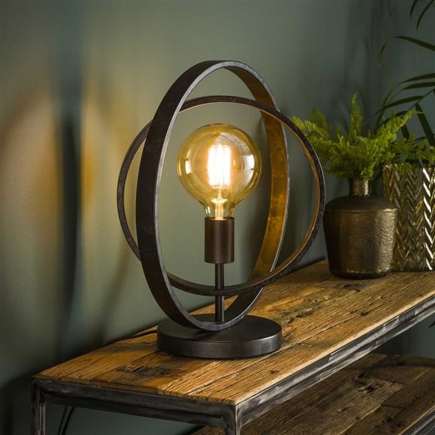 Lampada da tavolo Otan DH Interior Carbone LxLxH 48x46x25 Metallo Foto atmosferica vista frontale diagonale