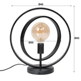 Lampada da tavolo Otan DH Interior Antracite LxLxH 48x46x25 Metallo Bianco Indicazione dimensione foto