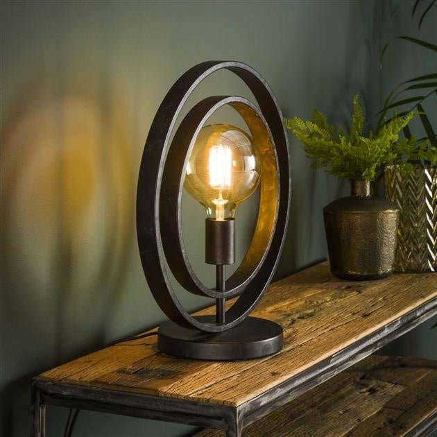 Lampada da tavolo Otan DH Interior Carbone LxLxH 48x46x25 Metallo Foto atmosferica vista frontale diagonale